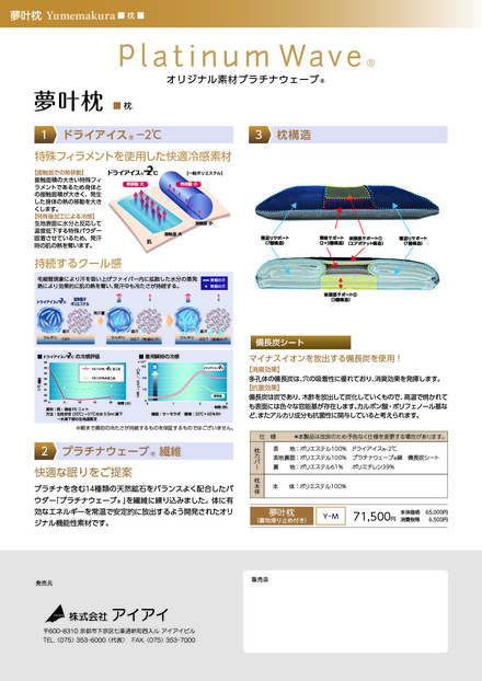 夢叶枕パンフレット裏面